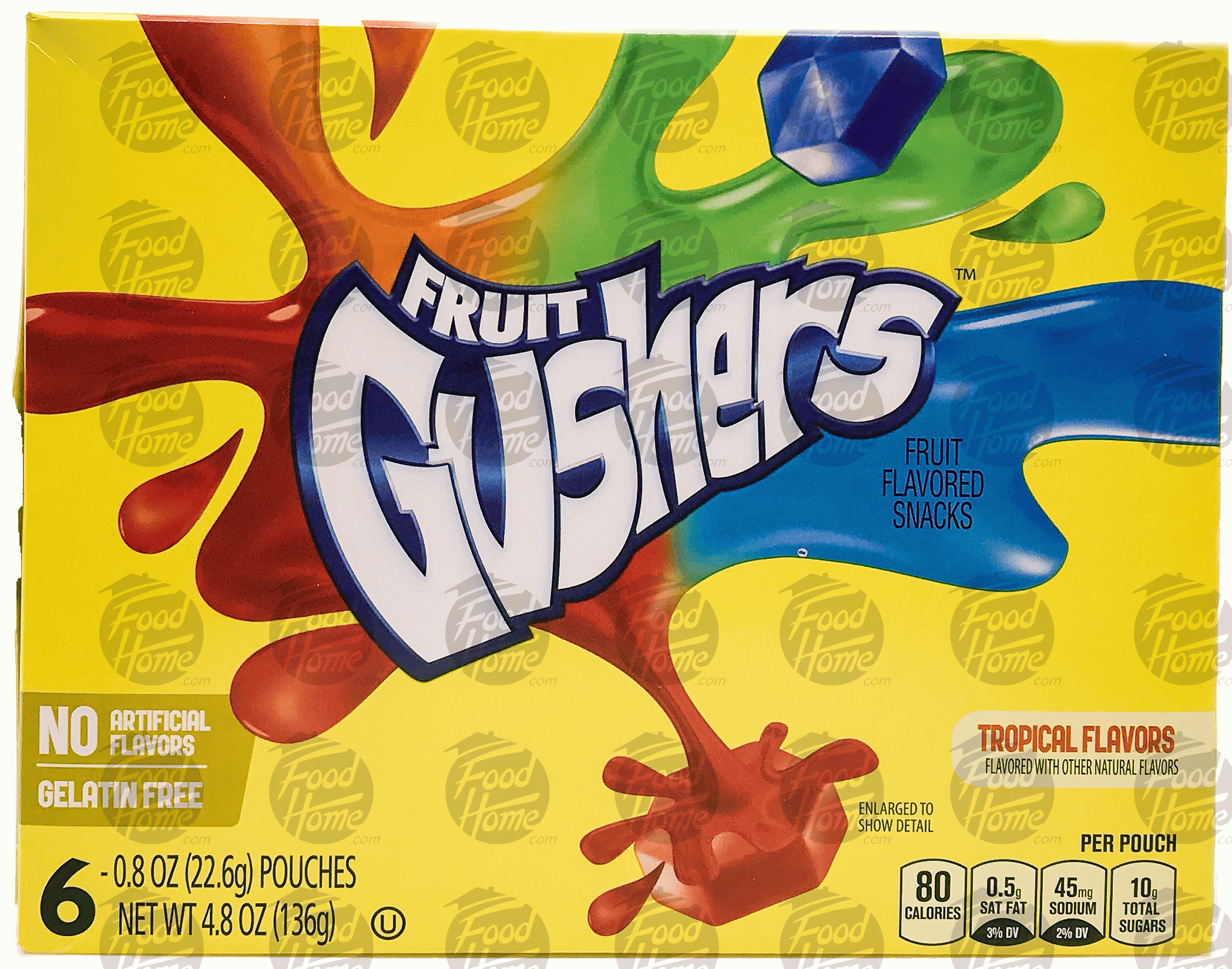 Fruit Gushers  tropical flavored fruit gusher snacks. 6 pk., box Full-Size Picture